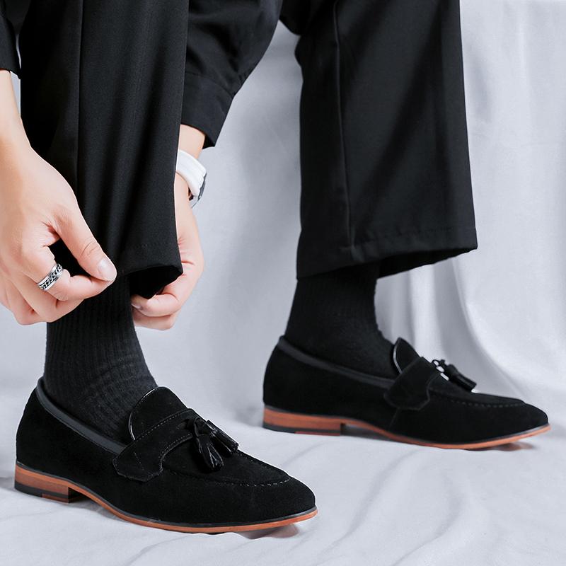 Fashion Business Men's Loafers Classic and Fashionable Gentleman Style Outdoor Formal Party Adult Office Plus Size Frosted Leather Shoes