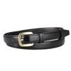 New women's pin buckle belt, fashionable, versatile, simple decoration, trendy, pure color, thin waistband, suitable for jeans