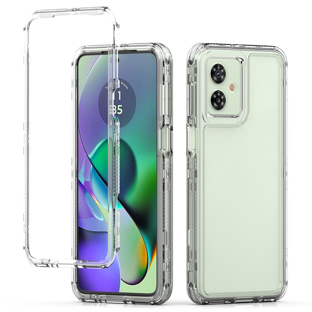 For Motorola Moto G54 5G Case Acrylic+TPU 3-in-1 Clear Phone Cover