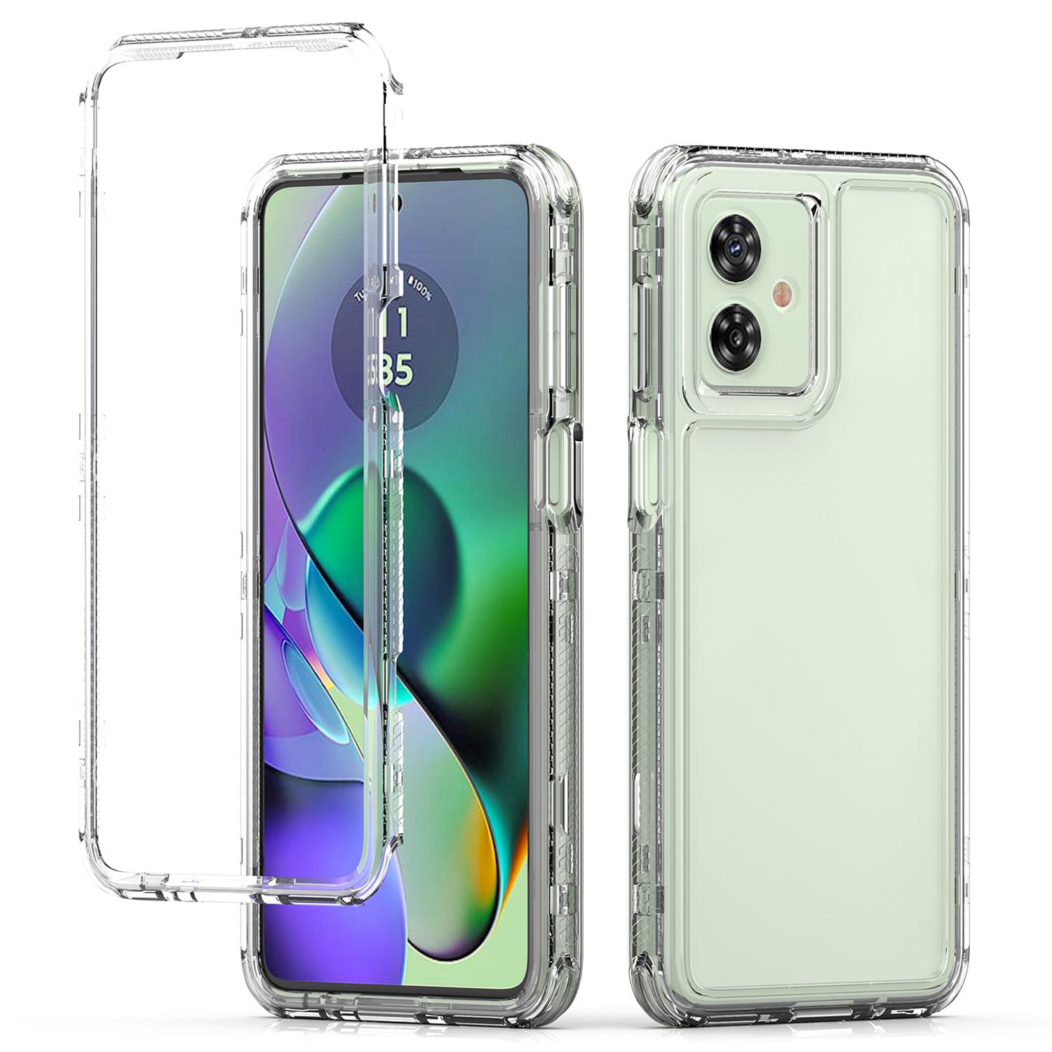 

For Motorola Moto G54 5G Case Acrylic+TPU 3-in-1 Clear Phone Cover A