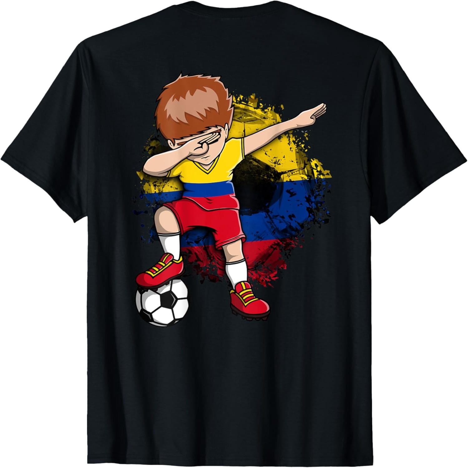 Dabbing Soccer Boy - Colombia Jersey Colombian Football Fans T-Shirt S разноцветный