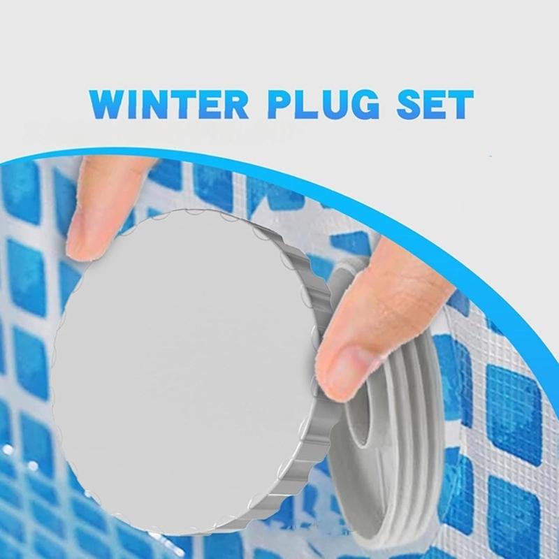 2Pcs Ground Swimming Pool Repair Kits Replacement Pool Inlet Adapters Winter Plugs Set Pool Maintenance Accessories
