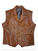 Waistcoat Wedding Wear Handmade Men's Vest Coat Tan Leather Genuine Lambskin Fit