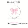 2pcs Non-Slip Pink Bow Pattern Vehicle-Mounted Cup Holder, Universal Cup Holder, Water Absorption Coasters, Car Interior Design Accessories
