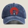 Samurai Cat Meeting Fashion Washed Baseball Cap Outdoor For Womens Unisex FeUnisex Beach Dad Hat Hip Hop
