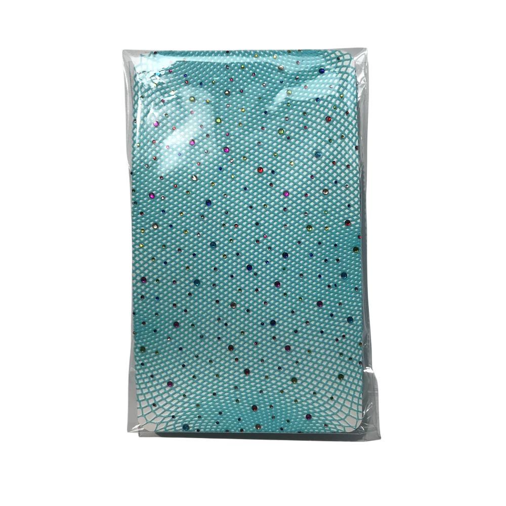 Zomer Dames Glanzende Visnet Panty's Bling Gekleurd En Zilveren Strass Visnet Leggings Glitter Dans Glitter Gaas Panty's Max 70kg 170cm blue