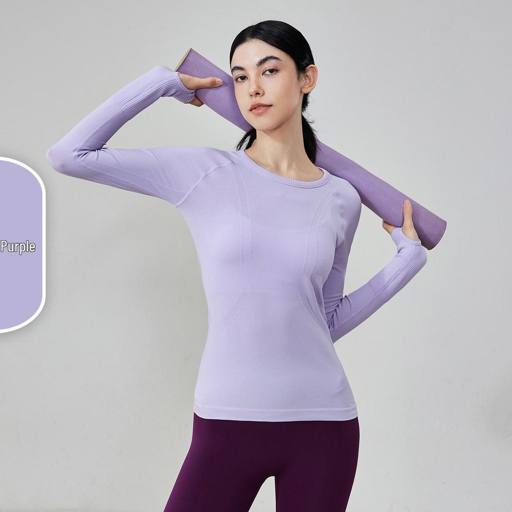 Women's Long Sleeve Round Neck Yoga & Tennis Fitness Top