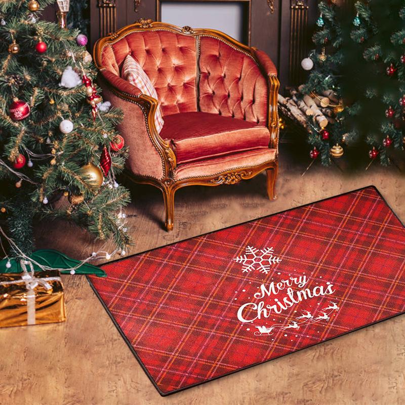 Creative Christmas Floor Mat for Washing the Front Yard Path Floor Mat, Entryway Wall Rug for Home Decoration
