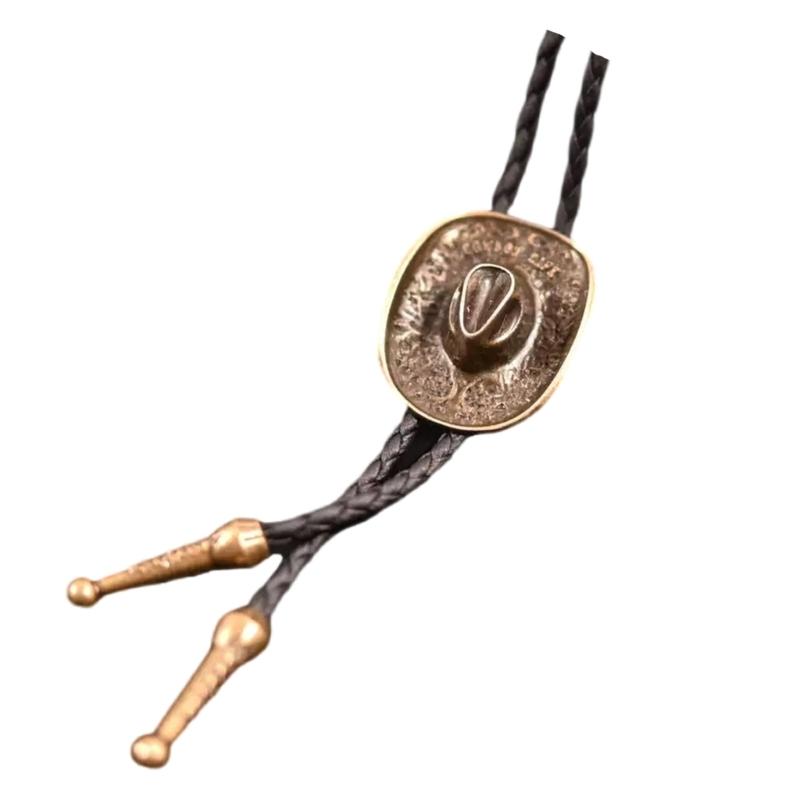 Moderno Cravattino Bolo Occidentale Gioiello per Collare Ciondolo Inciso Cordino Catena per Camicia da Uomo Outfit da Lavoro e Casual