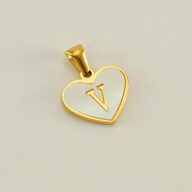 High-Quality Stainless Steel Heart Letter Pendant Necklace - Trendy Ins Style Clavicle Chain