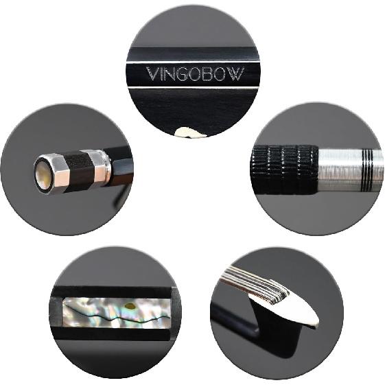 New Model 4/4 Full Size Viola Bow Advanced Carbon fiber Bow with Black Hair and White Hair Mixed Unique Design