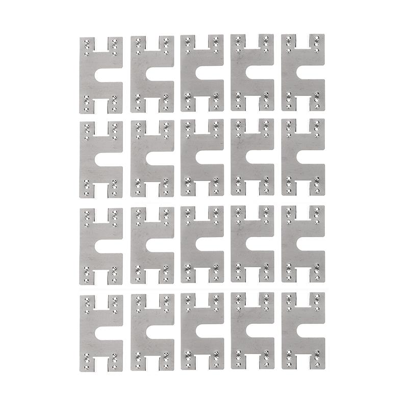 20Pcs Solar Panel Grounding Clip Washer Spacer 28X50Mm Photovoltaic Conductive Sheet Puncture Gasket