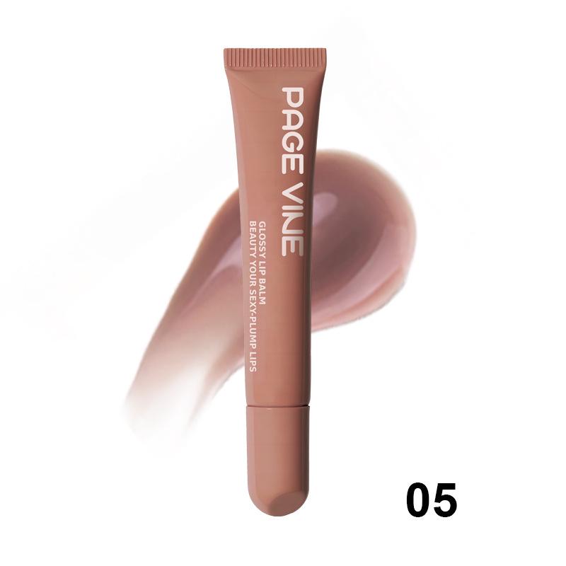 PAGE VINE Polypeptide Lip Gloss: Moisturizing, Plumping Lip Glaze with Water-Light Shine