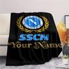 1PC Custom Name S.S.C. Napoli Patterned Flannel Blanket Suitable For All Seasons for Home Decor Warmth and Comfort Gifts Holiday Present -HE190