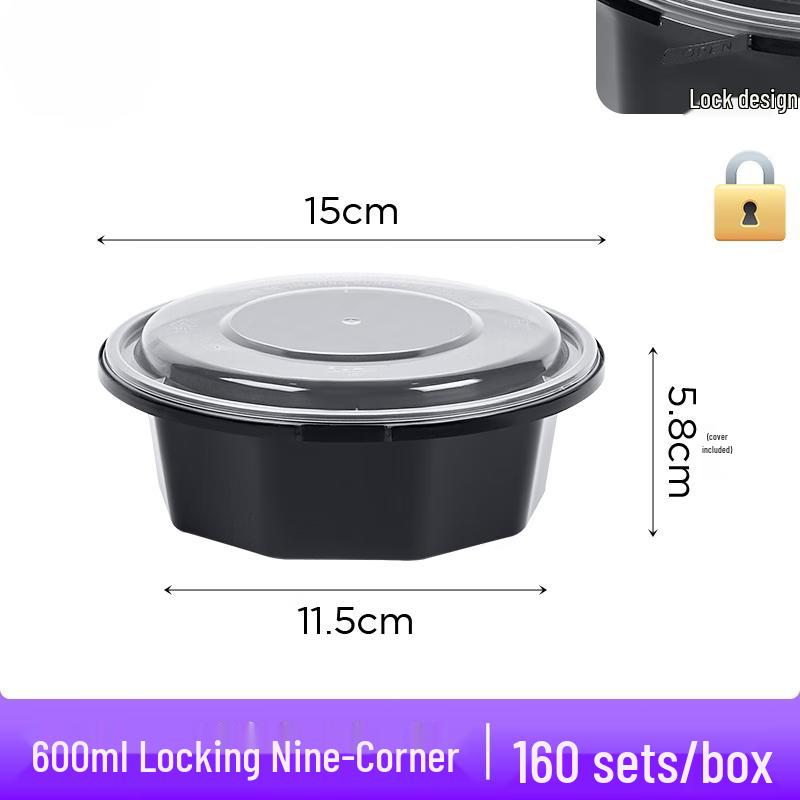 Wuhe 600ml Nine-Corner Disposable Food Containers