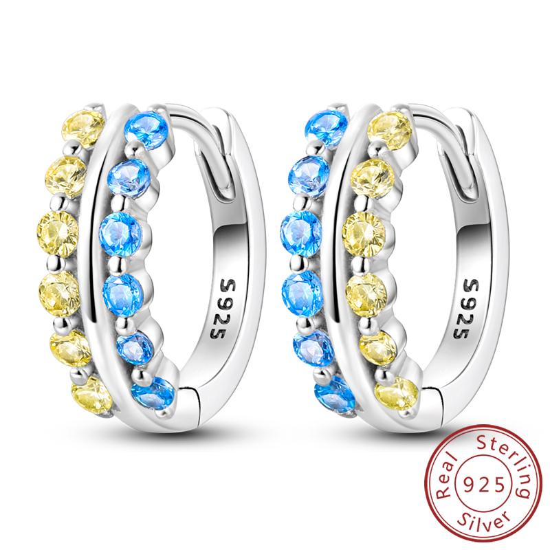 925 Silver Earrings Starry Pearl Devil Eye Simple Drop Stud Hoop Earrings for Women Girl Fashion Jewery Accessories