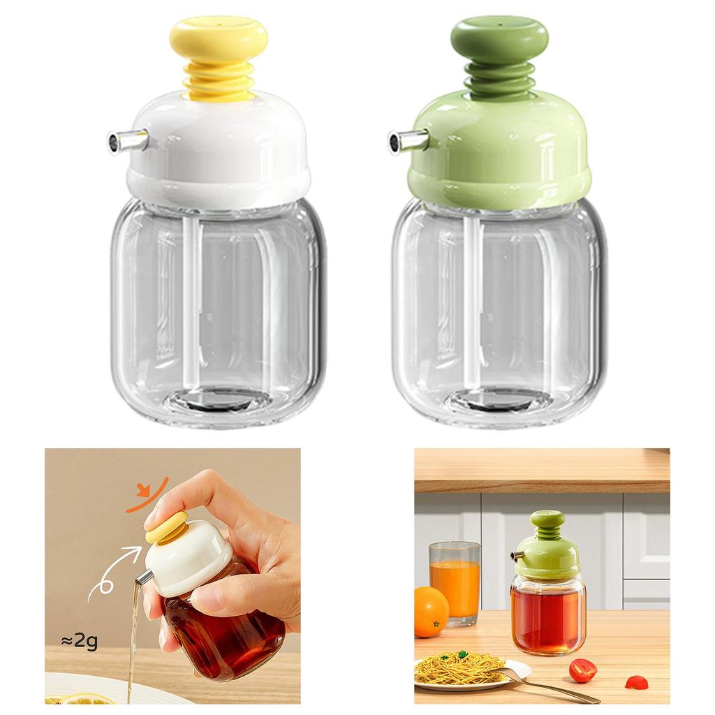 Olive Oil Dispenser Liquid Glass Jar Leakproof Condiment Bottle 100 ml Clear Soy