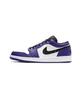 Air Jordan 1 Low Schwarz/Court Purple/Weiß Herren Retro-Sneaker 553558-500