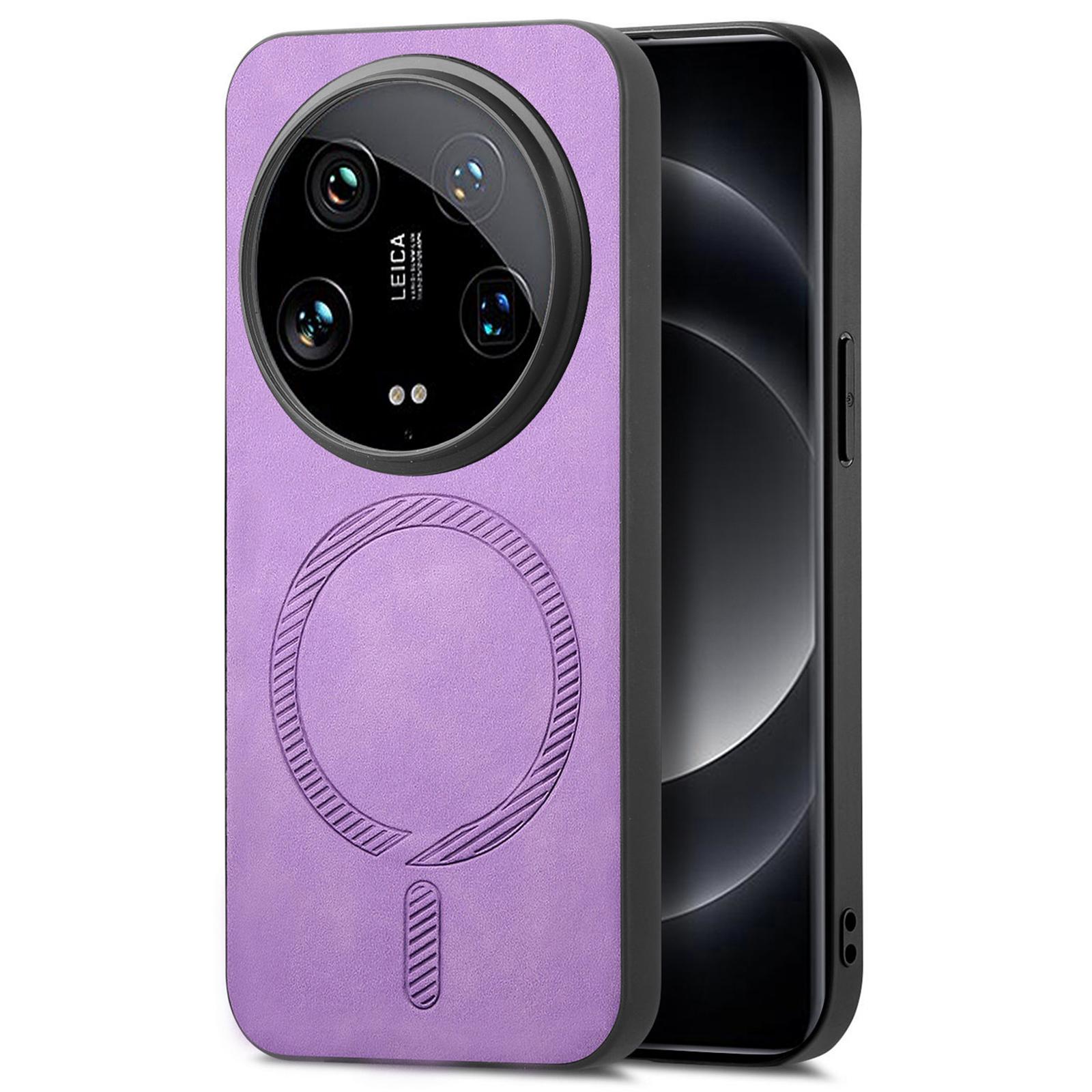 

For Xiaomi 14 Ultra Leather Back Magnetic Case Skin-touch Phone Cover C