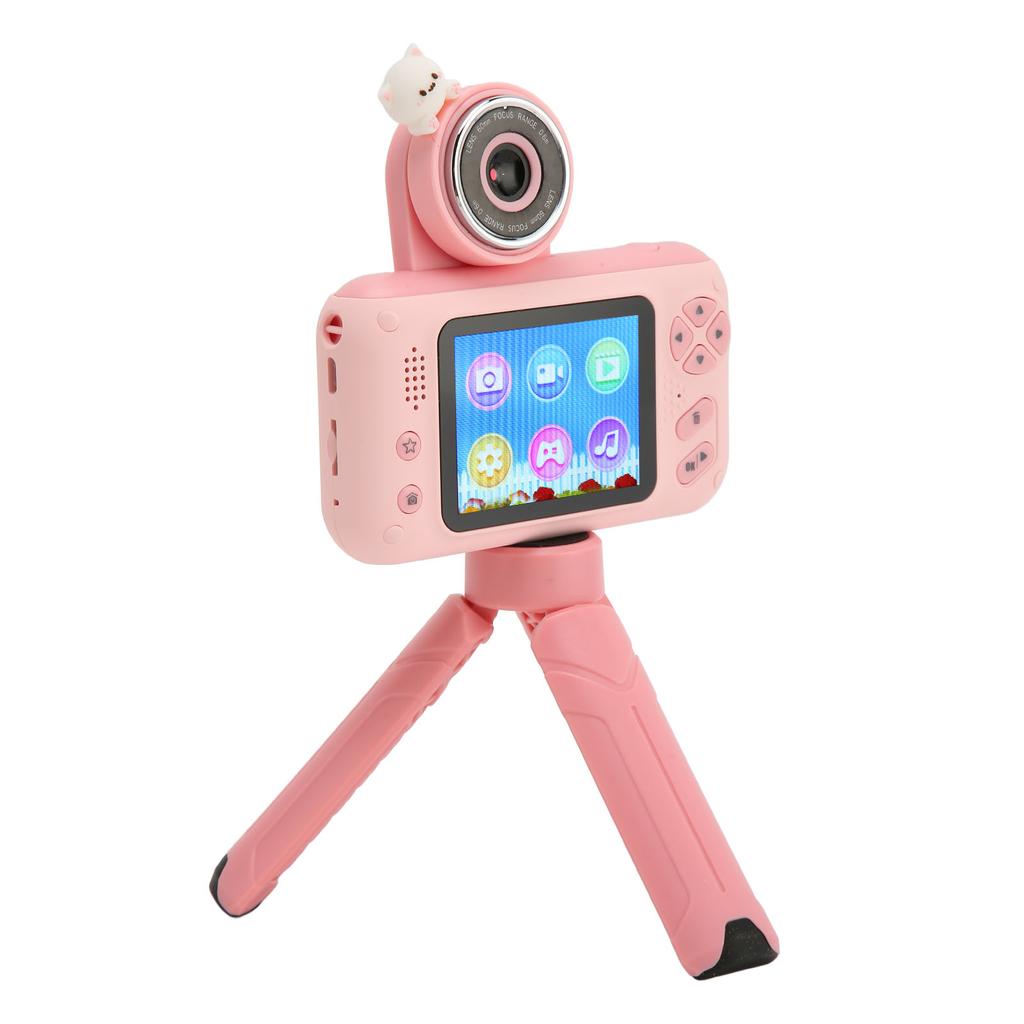 Kids Camera Multifunction Front Back 180 Degree Angles Photo Video MP3 Digital Mini Camera for 3 To
