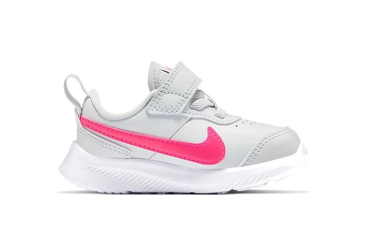 Nike Varsity Leather Low top Sports Casual Shoes Gray Pink Infant And Toddler CN9397-002
