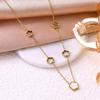 Sweet Petal Flower Titanium Necklace: Trendy Women's Clavicle Chain
