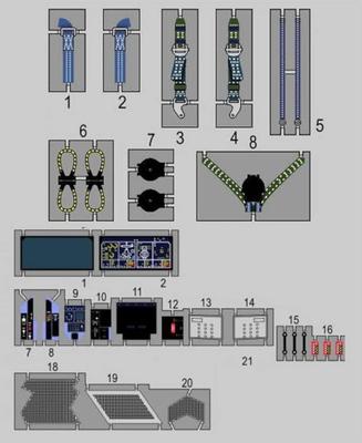 Set de piese Platz Lightning II piese model plastic 1/48 F-35A fotogravat M48-21