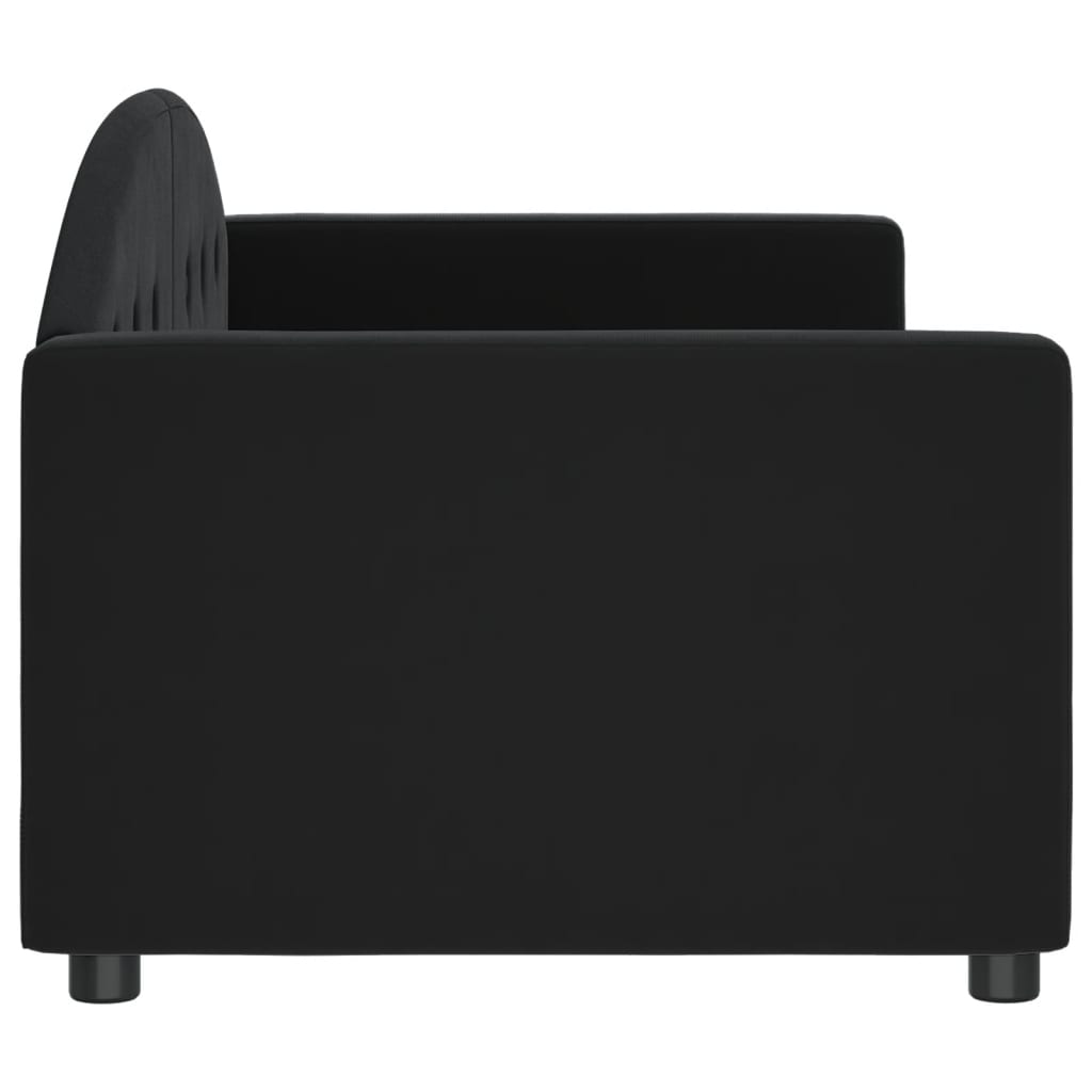 Daybed Black 80x200 cm Velvet