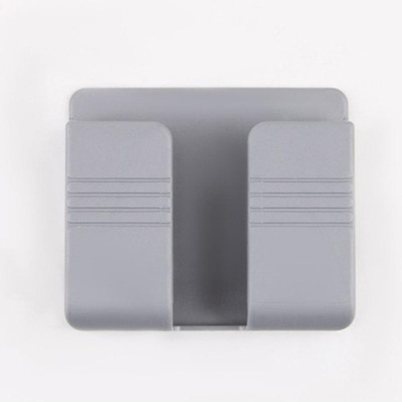 

Непробивний кронштейн Пульт дистанційного керування Зарядка мобільного телефону Настінна коробка Настінна коробка для зберігання Стійка для зберігання мобільного телефону without hooks сірий