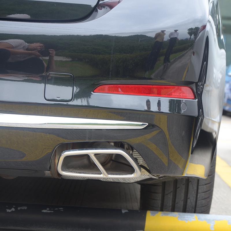 Stainless Steel Black Exhaust Pipe Cover for 2018-2021 BMW 5 Series