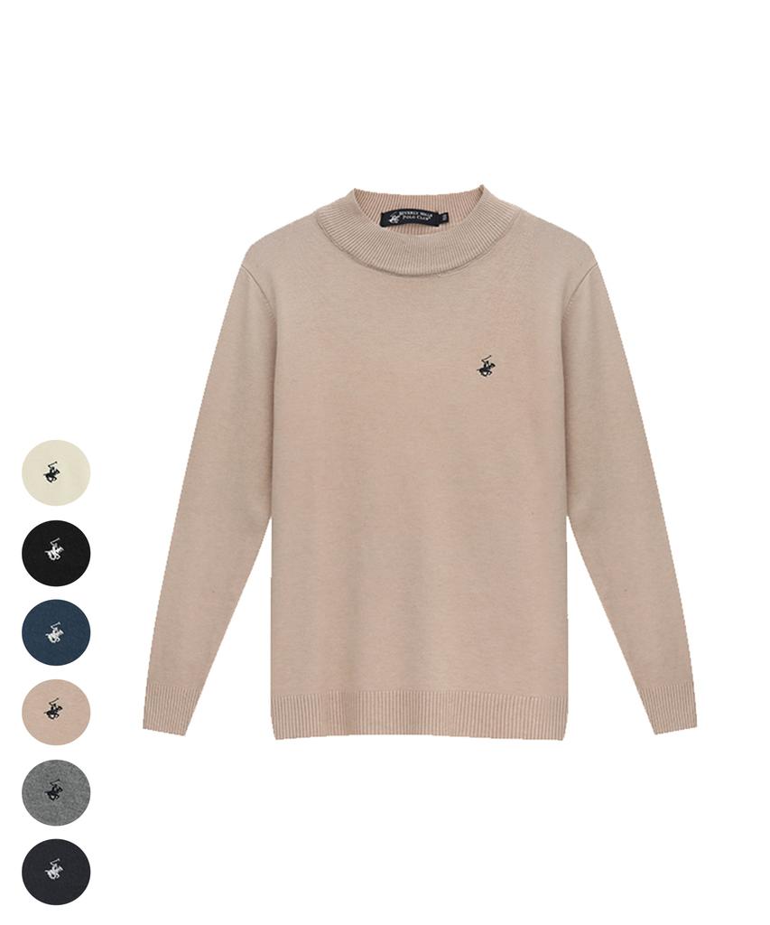 BHPOLOCLUB Men'S & Women'S Daily Basic Mock Neck Knit 7 Colors Ts953