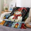 snowman Print Flannel Blanket, High quality Comfortable for All Seasons, Home Decor, Warmth and Comfort, Perfect for Christmas Gifts