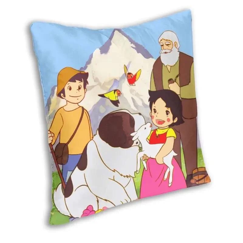 Heidi Peter E Nonno Alpi Capra Montagna Fodera Cuscino 40x40 Arredamento Casa Cartone Animato Film Cuscino Decorativo Per Soggiorno Doppio Lato