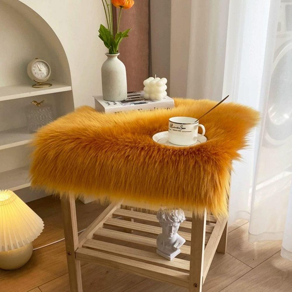 

Fluffy Faux Fur Carpets 45*45cm Shaggy Fur Rugs Sofa Pillow Cushion Chair Cover коричневий