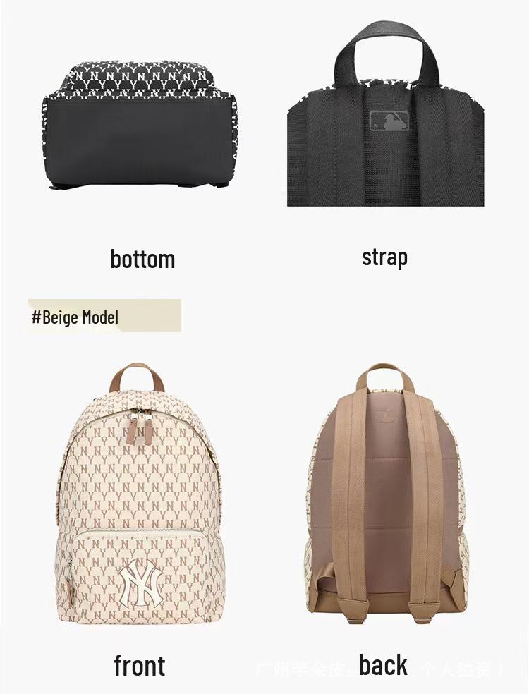 Korea 2025 ML Versatile Monogram Backpack: Large Capacity Unisex Schoolbag