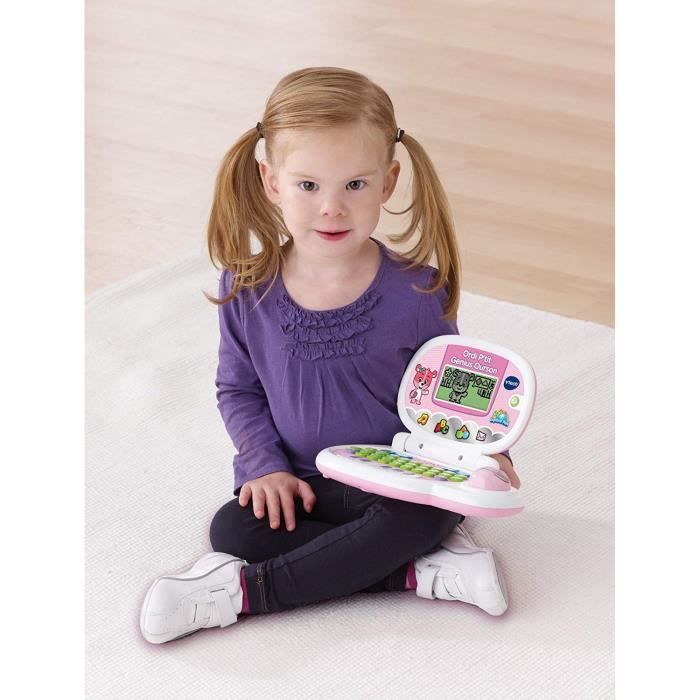 Vtech - ordi p'tit genius ourson rose - ordinateur éducatif enfant - de 2 à 5 ans