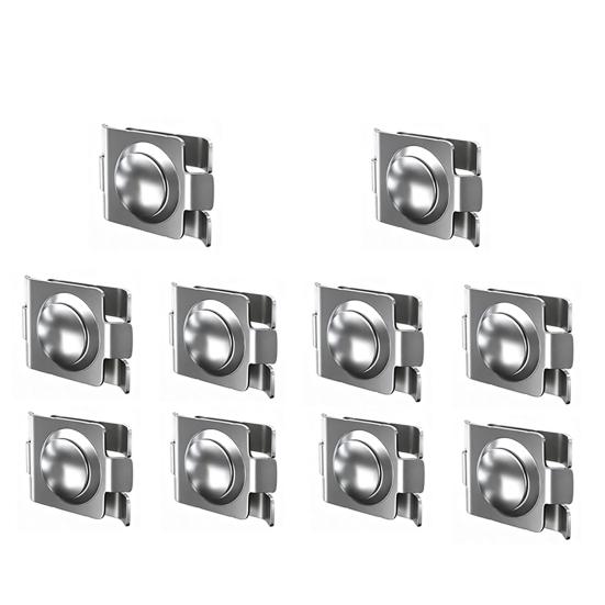 10Pcs Double Rod Fence Connectors Stainless Steel Fence Longitudinal Corner Connectors Wire Panel Connector Clamps for Fences Animal Enclosures