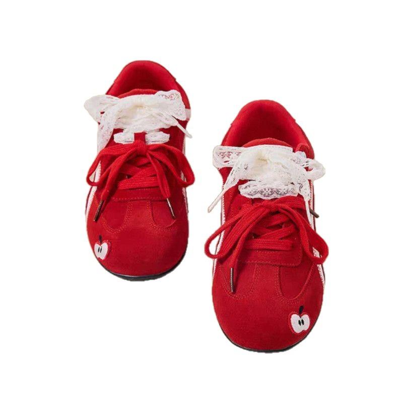 American retro casual sports women's shoes summer new Hong Kong style flat-bottomed German training shoes