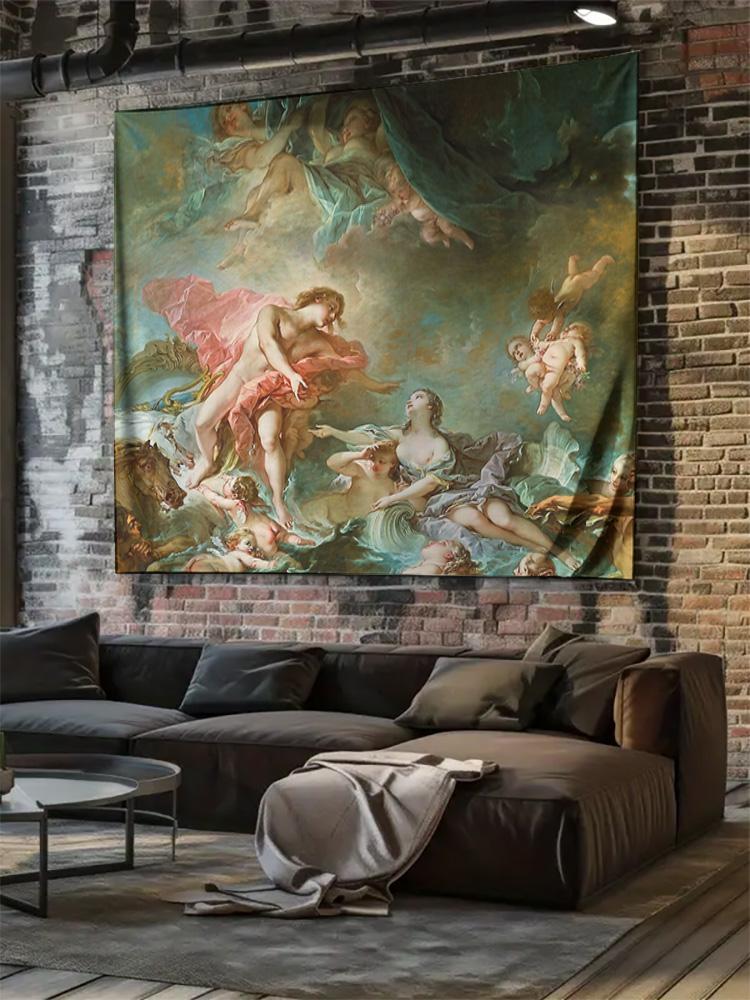 Vintage Tapestry Wall Hanging Renaissance Art Biblical Scene Home Decor Bedroom Living Room Aesthetic Wall Art