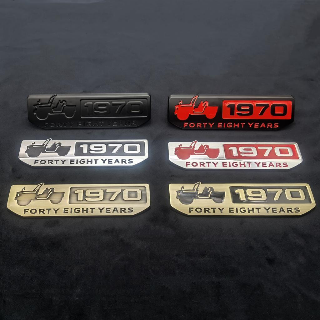 1Pc 3D Metal 1970 Commemorative Mark Car Body/Car Sider Fender/Car Rear Trunk Emblem Badge Sticker for Jimny JB23 JB43 JB64 JB74