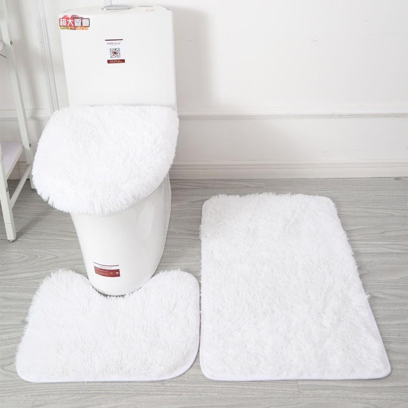 3-teiliges Badezimmermatten-Set für Badezimmer, Seide, Batikmuster, weicher, rutschfester Teppich, Duschteppiche, Toilettendeckelbezug, Fußmatten für den Flur