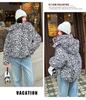 Women's Short Leopard Print Hooded Winter Jacket