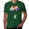 Astronaut Balloons T-Shirt Summer Top Blacks New Edition Men Clothing