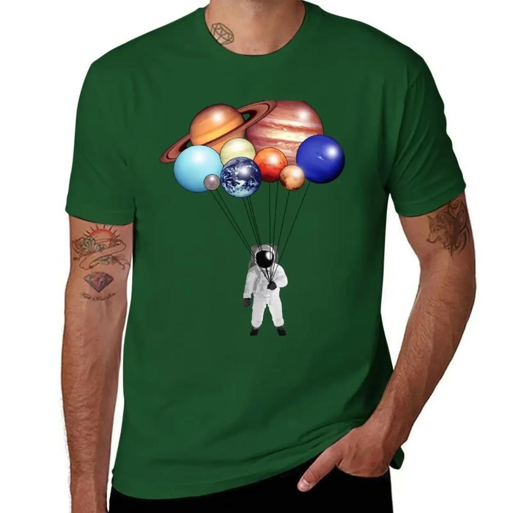 Astronaut Balloons T-Shirt summer top blacks new edition men clothing