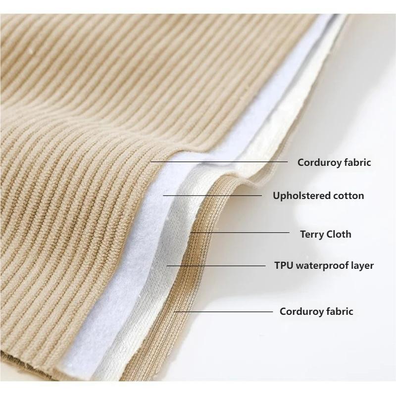 Multi-Functional Diaper Pad Travel Portable Baby Changing Pad Stowable Waterproof Corduroy Changing Pad Bag Solid Color