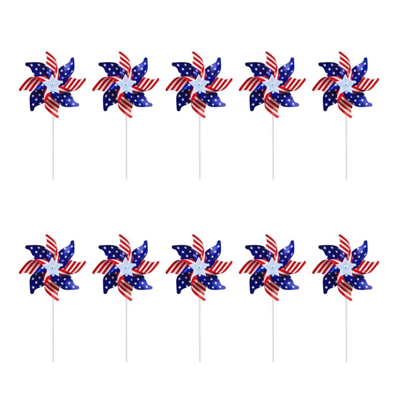 Wind Spinners Eye Catching Pinwheels Colorful for Kid Parties Camping Picnics Outdoor Gathering Lawns Garden Decorations