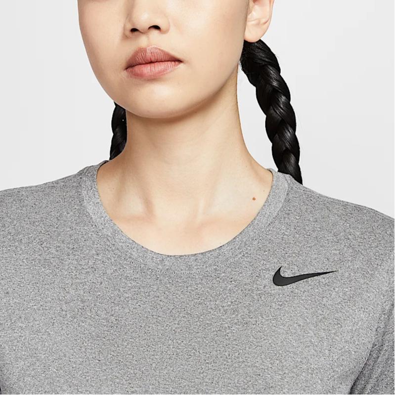 Nike Dri-Fit Team Legend Quick-Dry Comfortable Crew Neck Short Sleeve T-Shirt Women Tops Carbon-Gray IB8899-091