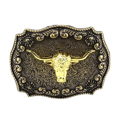 Zinc Western Denim Belt Buckle Bull Head Reteo Punk Vintage Belt Buckle Head