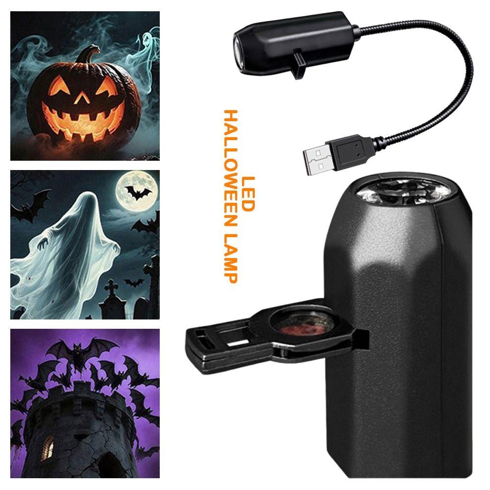 Projector Lamp LED Halloween Lamp 5V USB Powered Decorative Light Projector Party Atmosphere