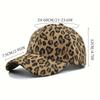 Unisex Light Panel Leopard Print Baseball Caps Spring and Autumn Outdoor Adjustable Casual Hats Sunscreen Hat Sports Cap